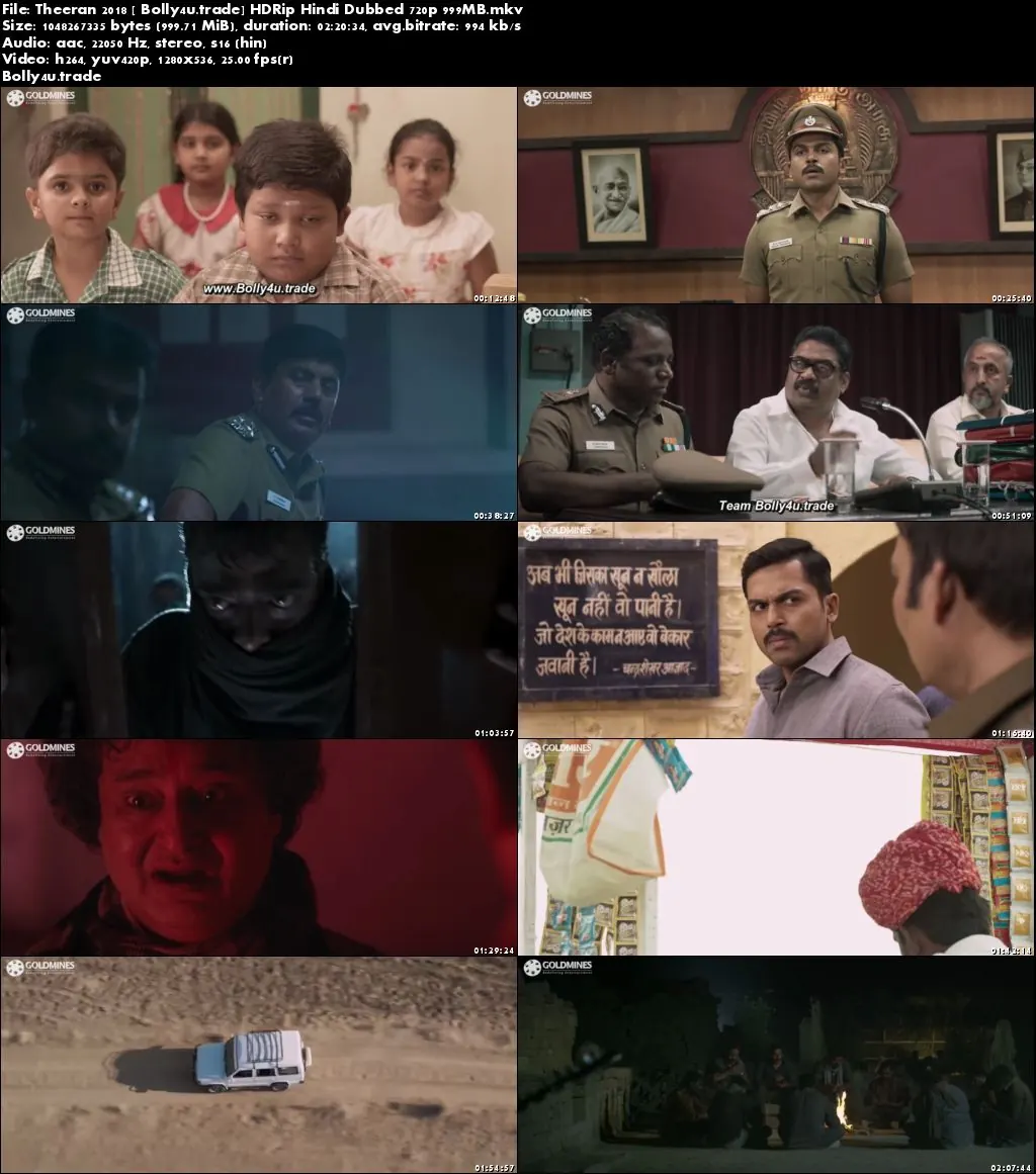 Theeran 2018 HDRip 400MB Hindi Dubbed 480p Download Theeran 2018 HDRip 400MB Hindi Dubbed 480p Download