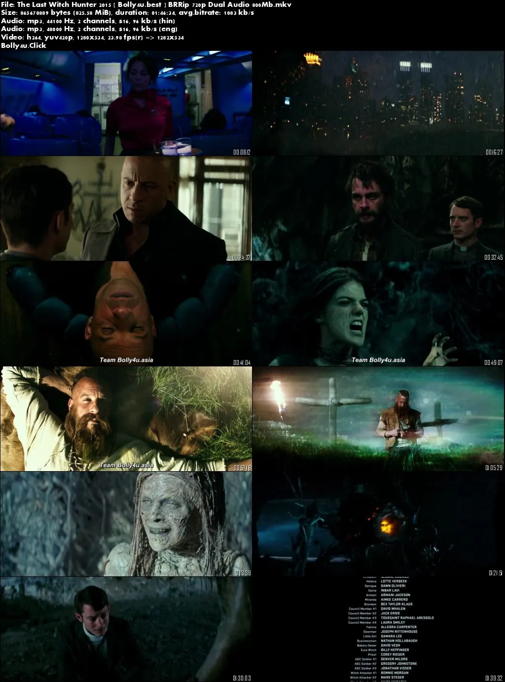 The Last Witch Hunter 2015 BluRay 300Mb Hindi Dual Audio 480p Download