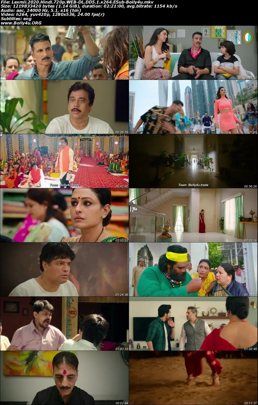 Laxmmi Bomb (Laxmii) 2020 WEB-DL 450Mb Hindi Movie Download 480p still 1  Bolly4u Official