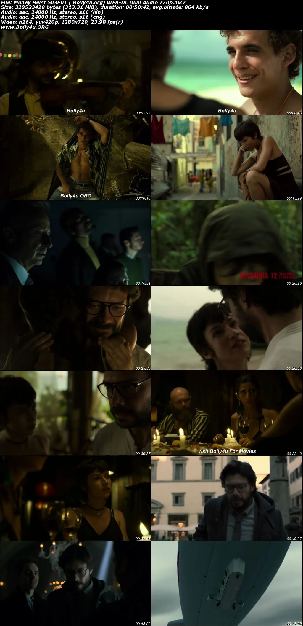 Money Heist 2019 WEB-DL 2.2Gb Hindi Dual Audio S03 Download 720p