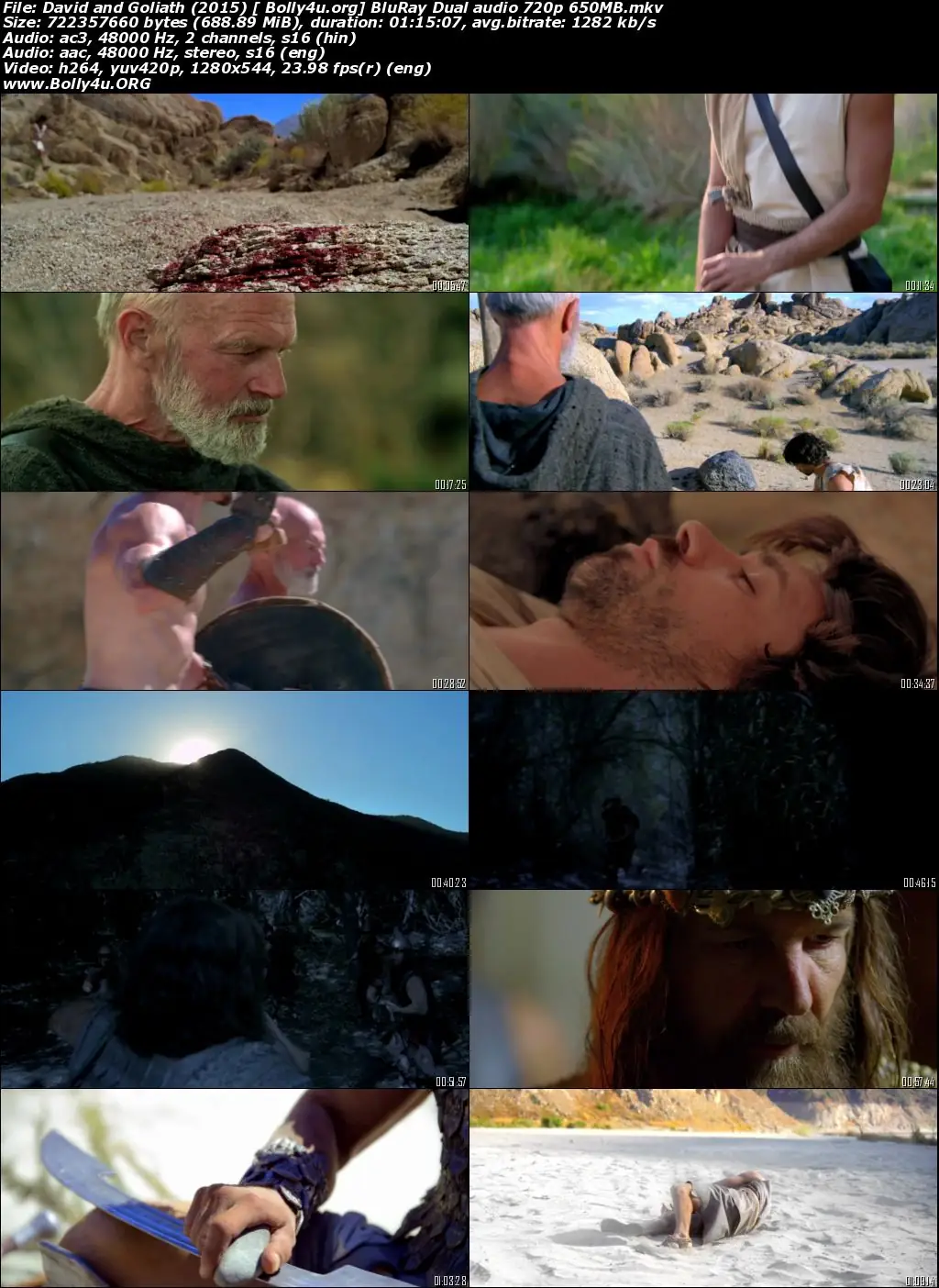 David and Goliath 2015 BluRay 650Mb Hindi Dual Audio 720p Download