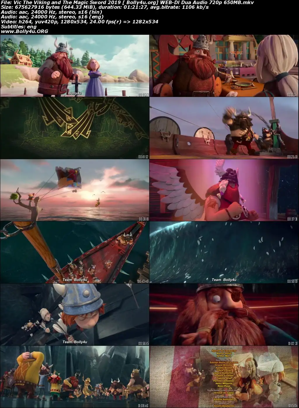 Vic The Viking and The Magic Sword 2019 WEB-DL 300MB Hindi Dual Audio 480p Download