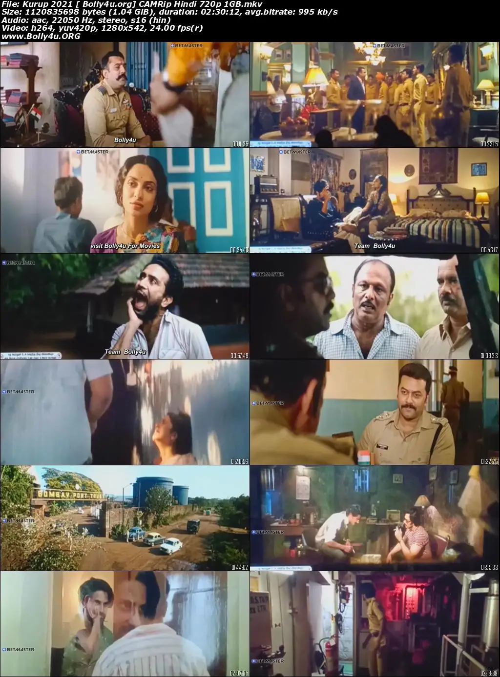 Kurup 2021 CAMRip 1GB Hindi Dubbed Movie Download 720p