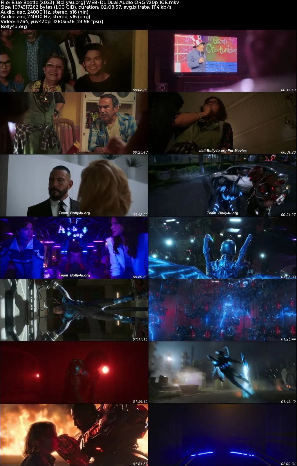 Blue Beetle 2023 WEB-DL Hindi Dual Audio ORG Full Movie Download 1080p  720p  480p