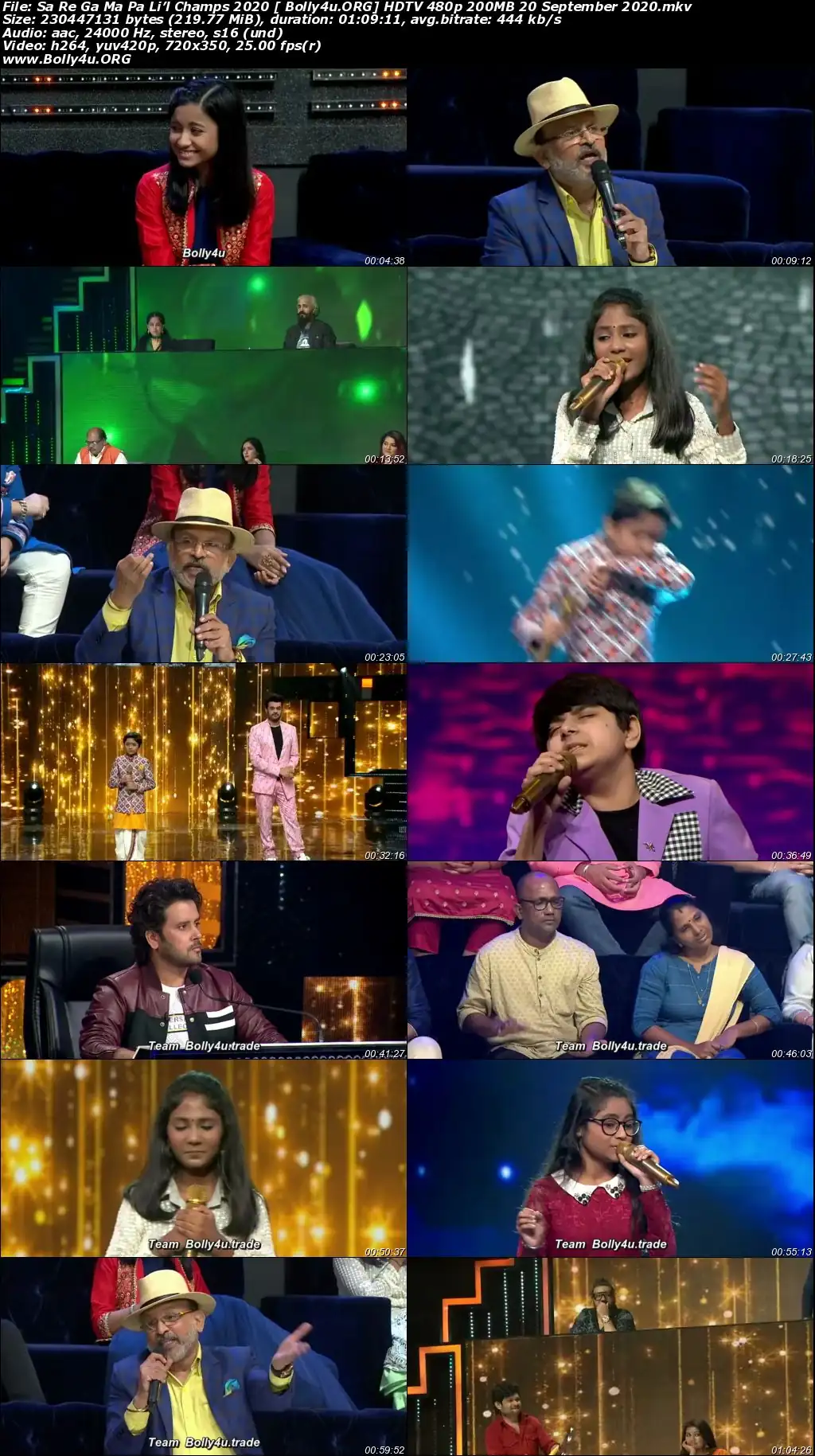 Sa Re Ga Ma Pa Lil Champs HDTV 480p 200MB 20 September 2020 Download Sa Re Ga Ma Pa Lil Champs HDTV 480p 200MB 20 September 2020 Download