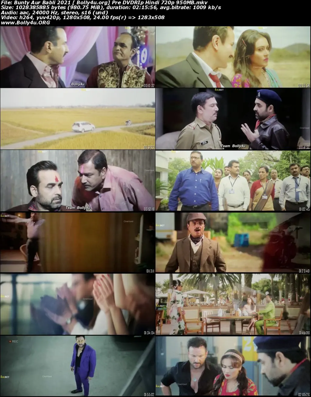 Bunty Aur Babli 2021 Pre DVDRip 950MB Hindi Movie Download 720p