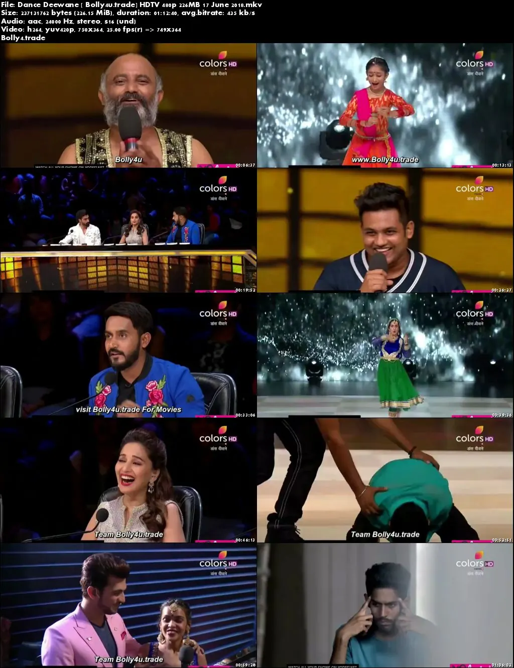 Dance Deewane HDTV 480p 200MB 17 June 2018 Download