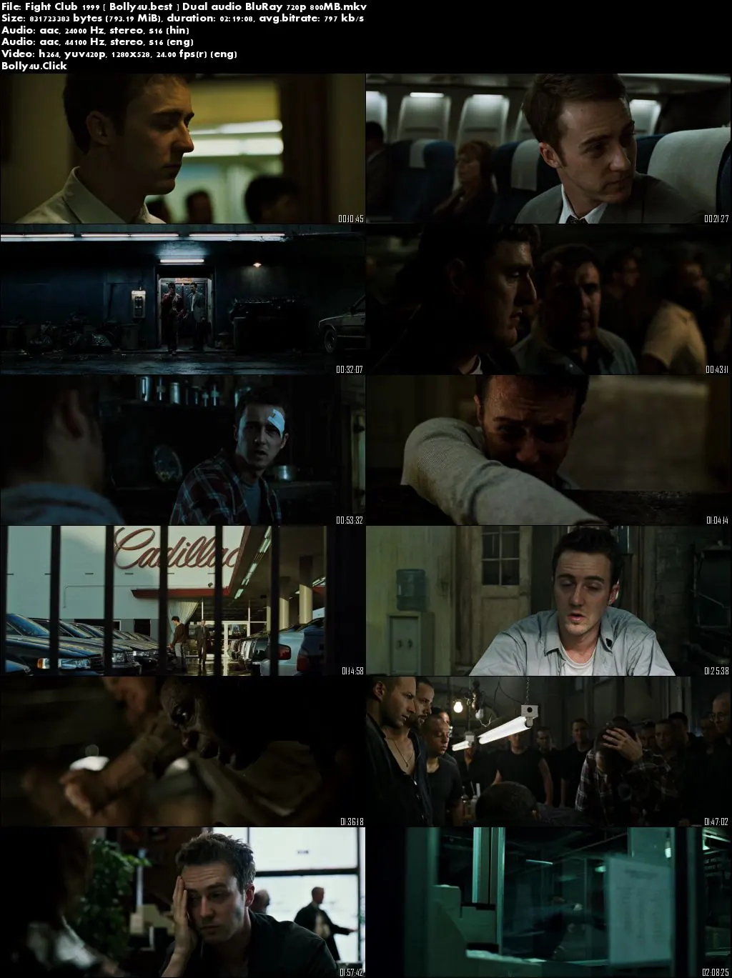 Fight Club 1999 BluRay 450MB Hindi Dual Audio 480p Download