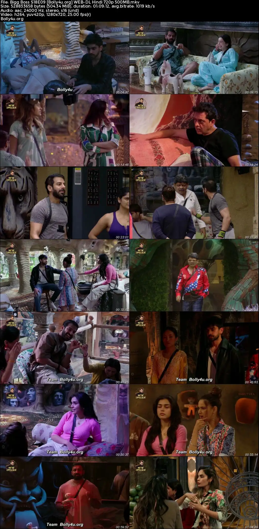 Bigg Boss 2024 WEB-DL Hindi S18E09 Download 720p  480p