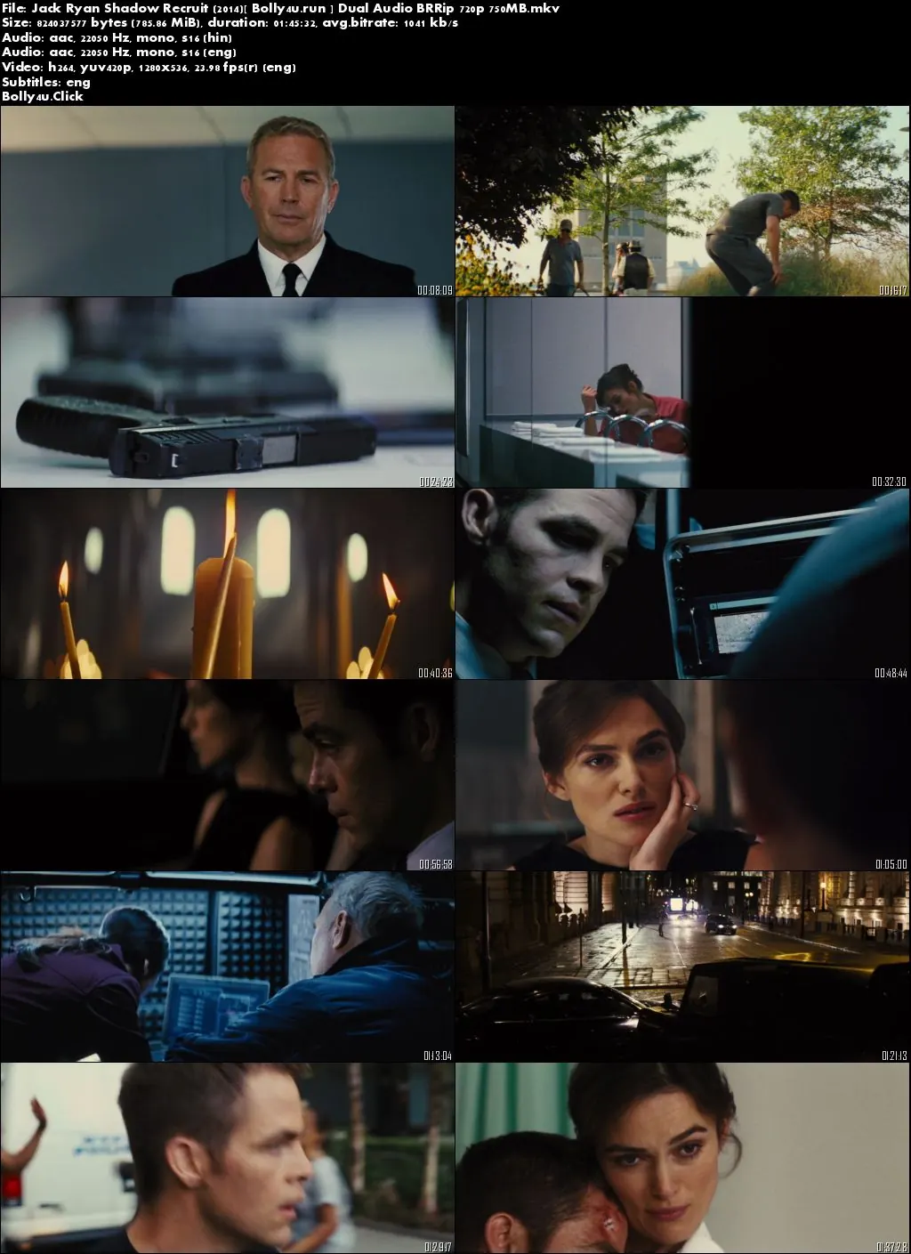 Jack Ryan Shadow Recruit 2014 BluRay 300MB Hindi Dual Audio 480p Download