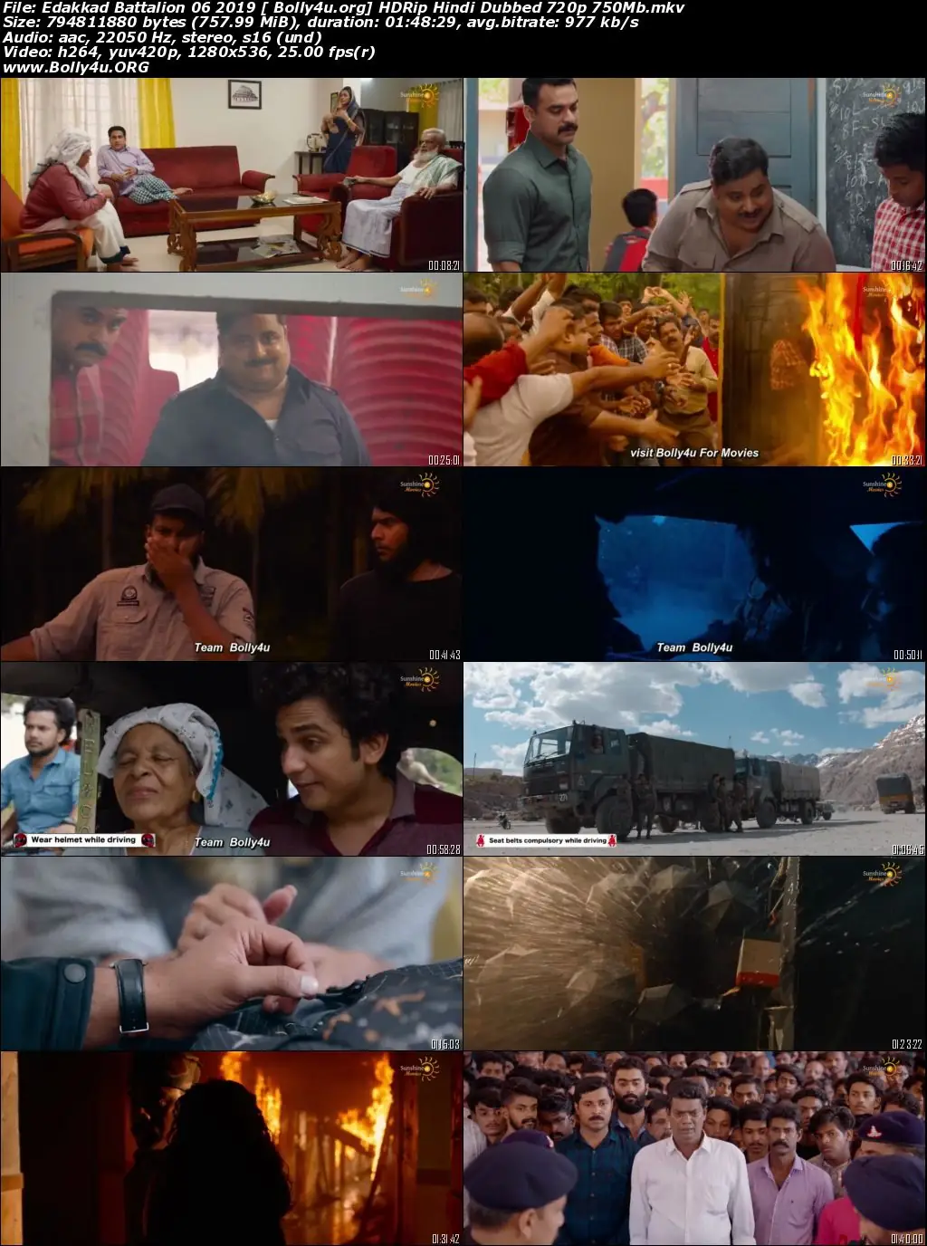 Edakkad Battalion 06 2019 HDRip 300Mb Hindi Dubbed 480p Download