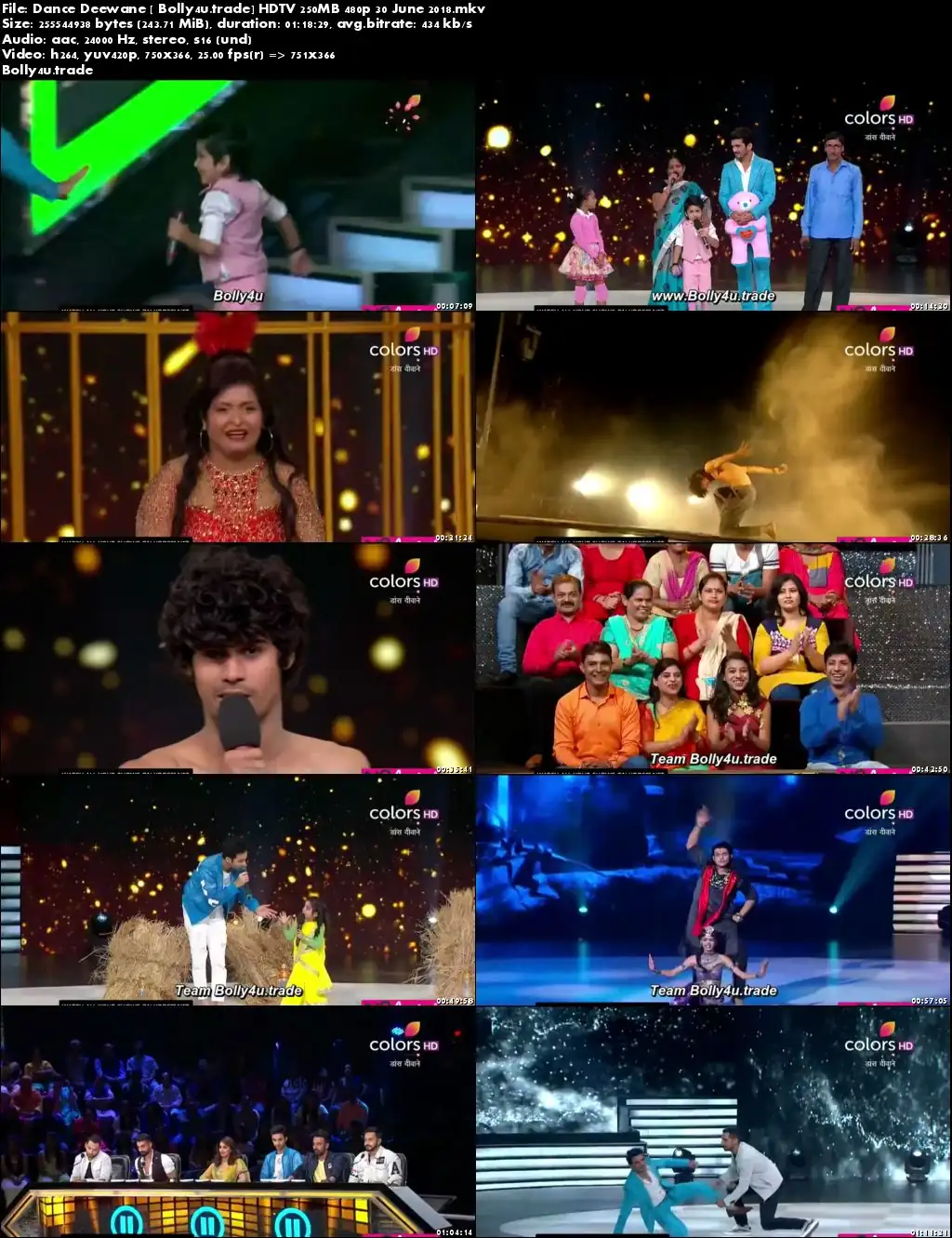 Dance Deewane HDTV 250MB 480p 30 June 2018 Download