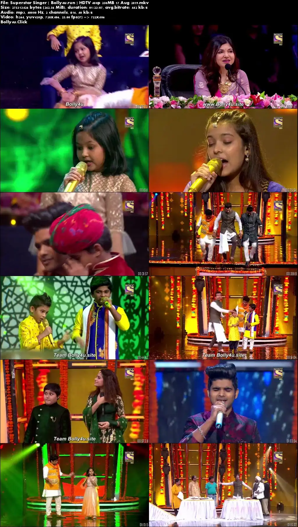 Superstar Singer HDTV 480p 250MB 17 August 2019 Download