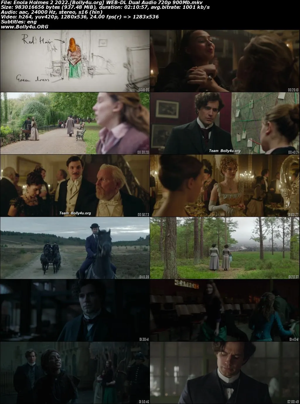 Enola Holmes 2 2022 WEB-DL Hindi Dual Audio ORG Full Movie Download 1080p  720p  480p