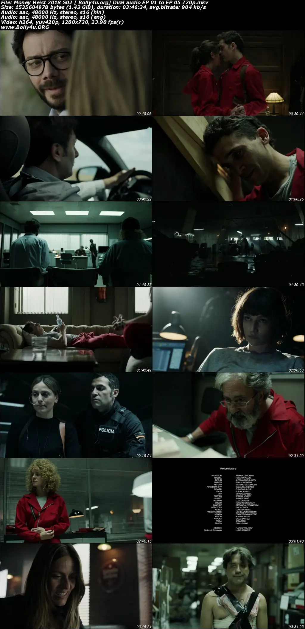 Money Heist 2018 WEB-DL 2.6GB Hindi Dual Audio S02 Download 720p