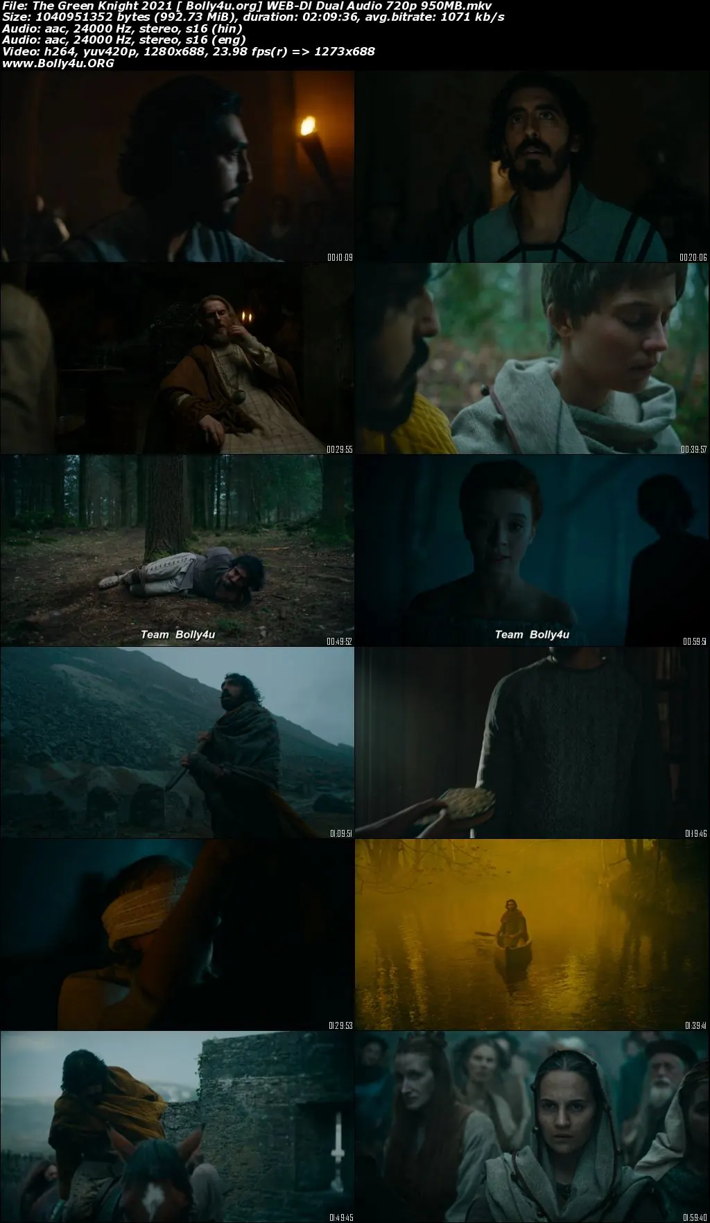 The Green Knight 2021 WEB-DL 400MB Hindi Dual Audio ORG 480p Download
