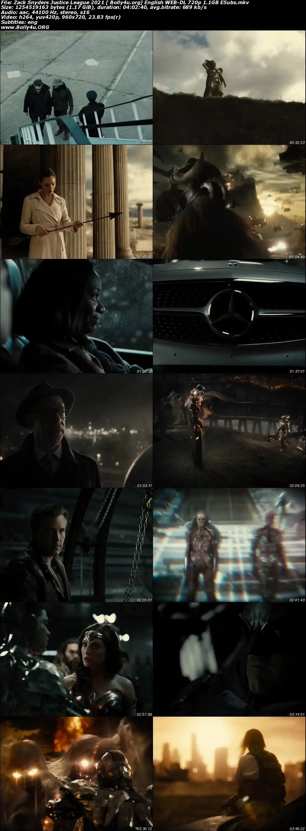 Zack Snyders Justice League 2021 WEB-DL 700Mb English 480p ESubs ESubs Download