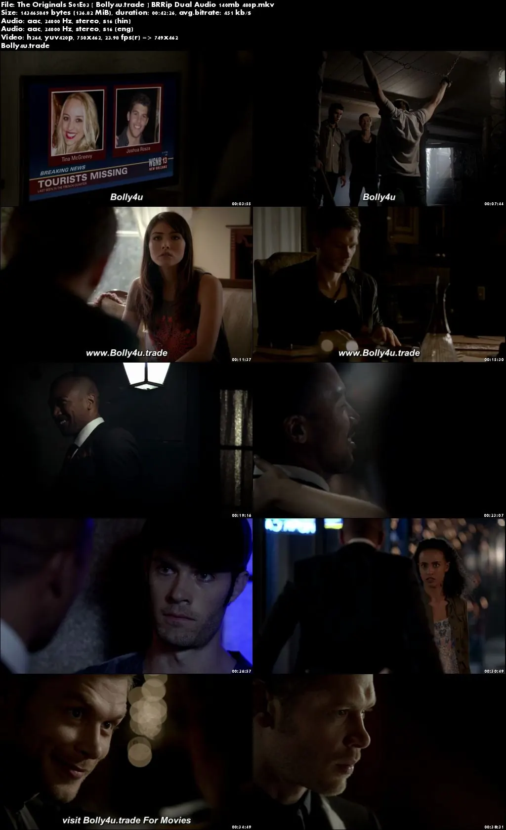 The Originals S01E03 BluRay 140MB Hindi Dual Audio 480p Download