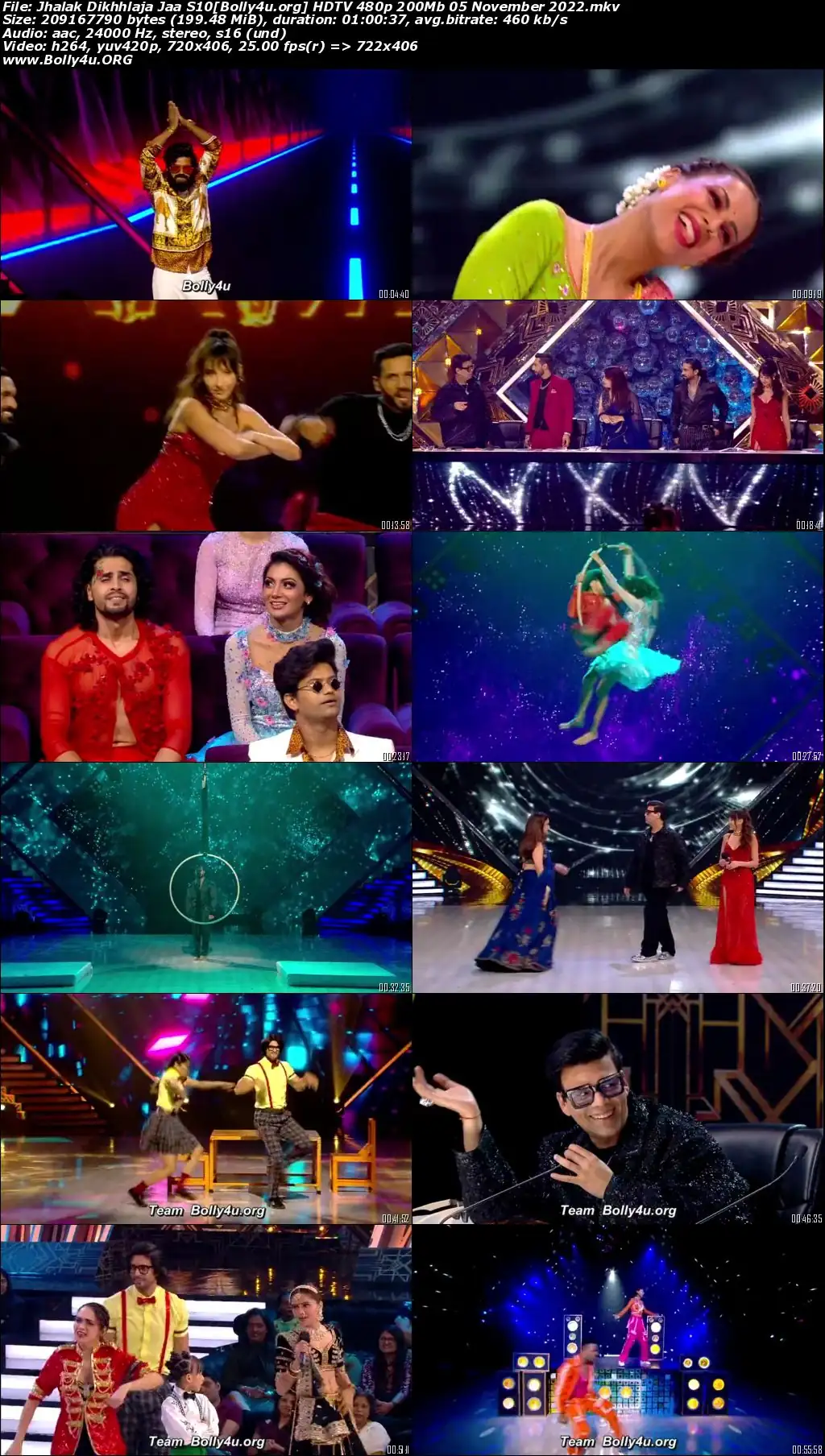 Jhalak Dikhhlaja Jaa S10 HDTV 480p 200Mb 05 November 2022 Download