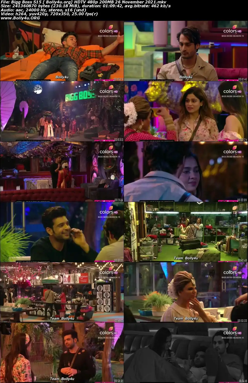 Bigg Boss S15 HDTV 480p 200MB 26 November 2021 Download