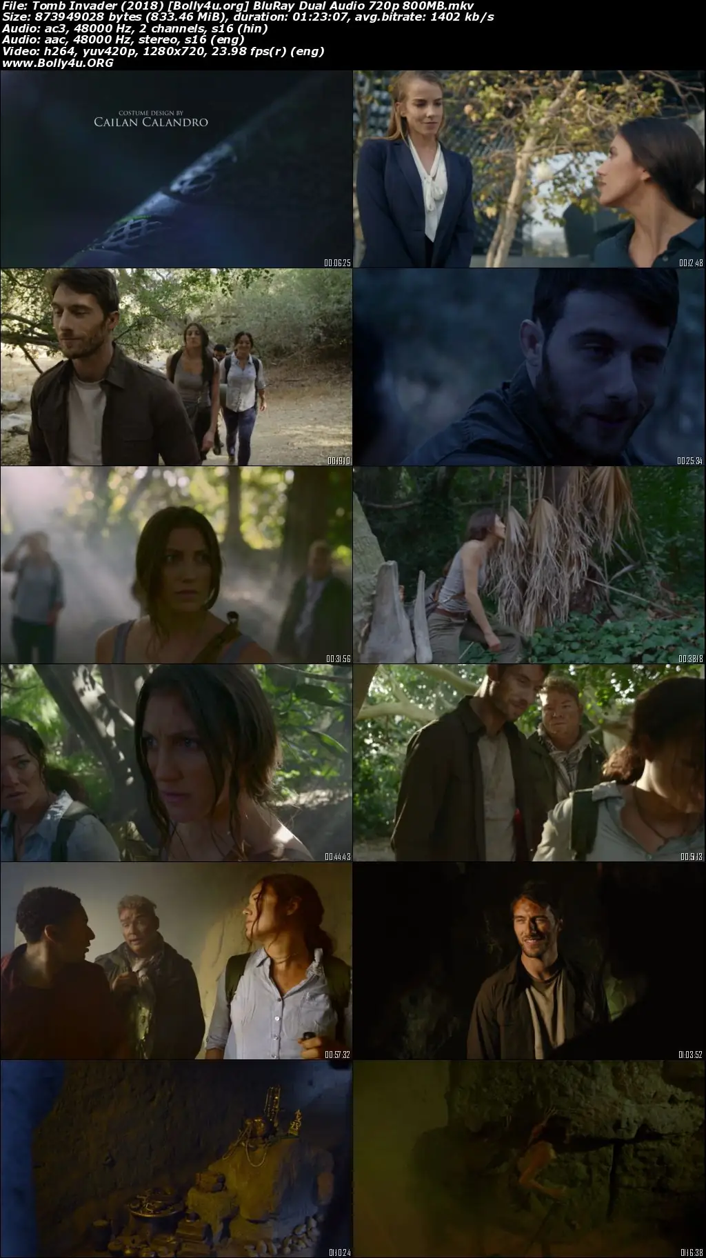 Tomb Invader 2018 BluRay Hindi Dual Audio Full Movie Download 720p  480p