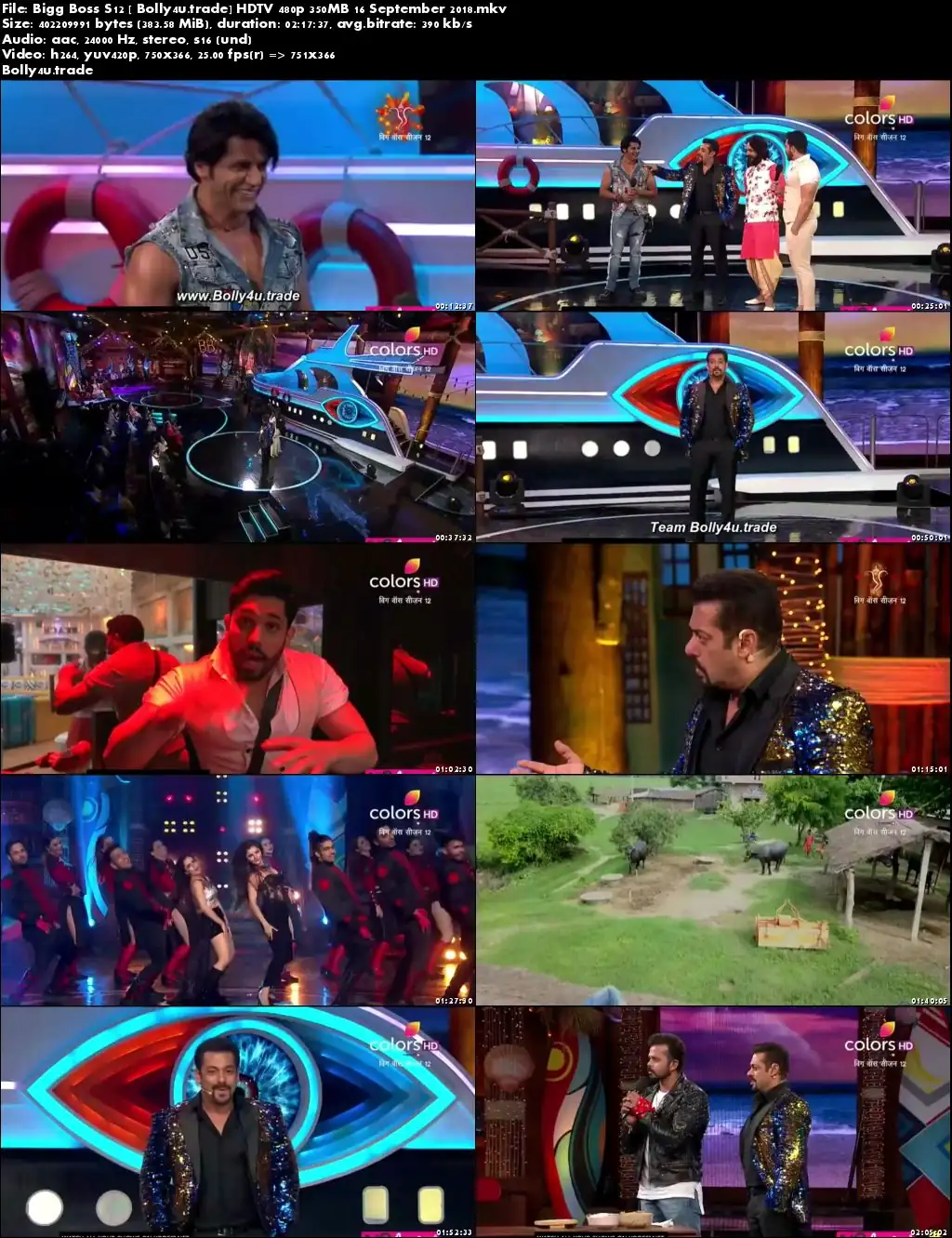 Bigg Boss S12 Bigg Night HDTV 480p 350MB 16 September 2018 Download Bigg Boss S12 Bigg Night HDTV 480p 350MB 16 September 2018 Download