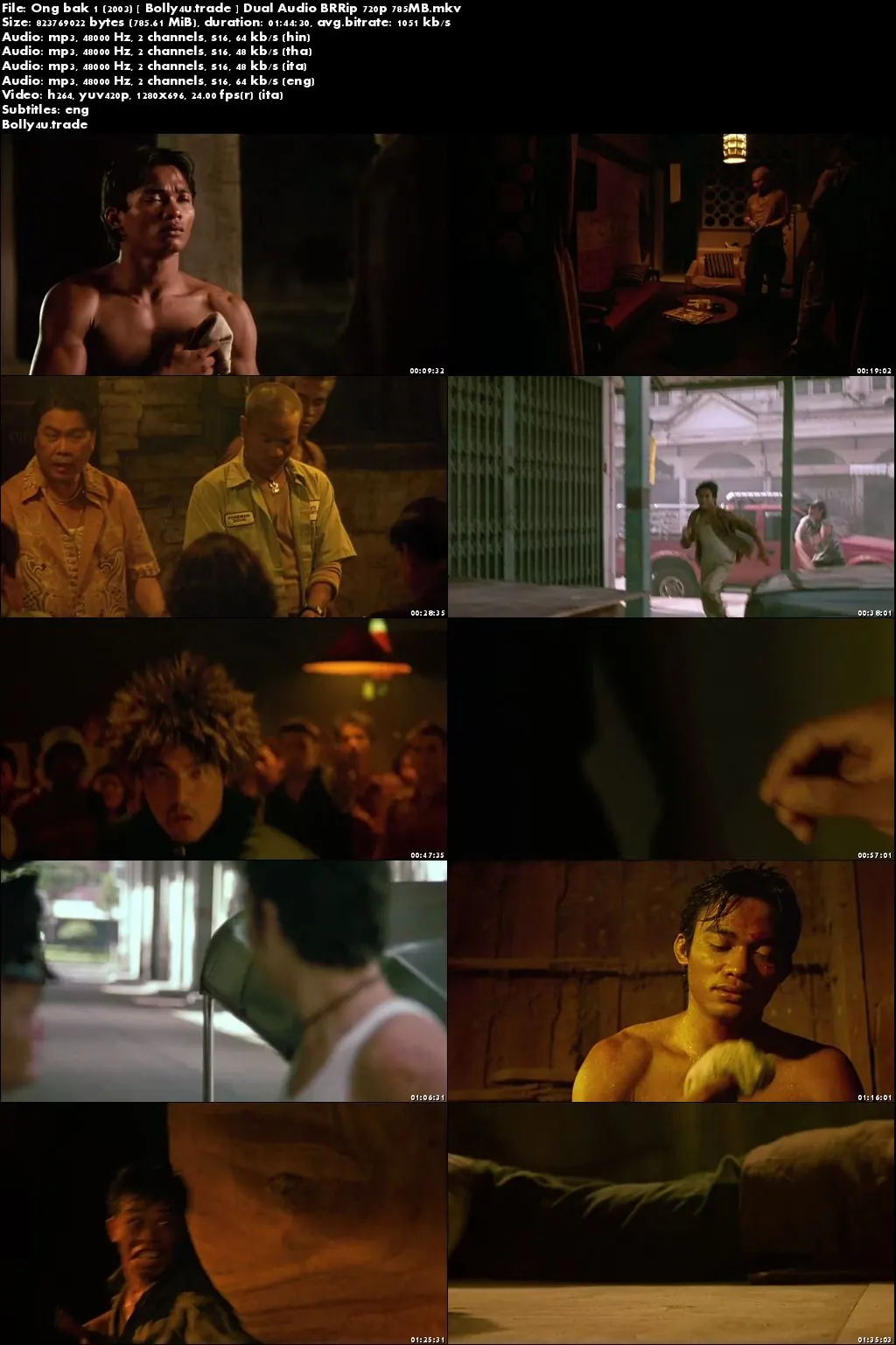 Ong-Bak The Thai Warrior 2003 BluRay 350MB Hindi Dual Audio 480p ESub Download