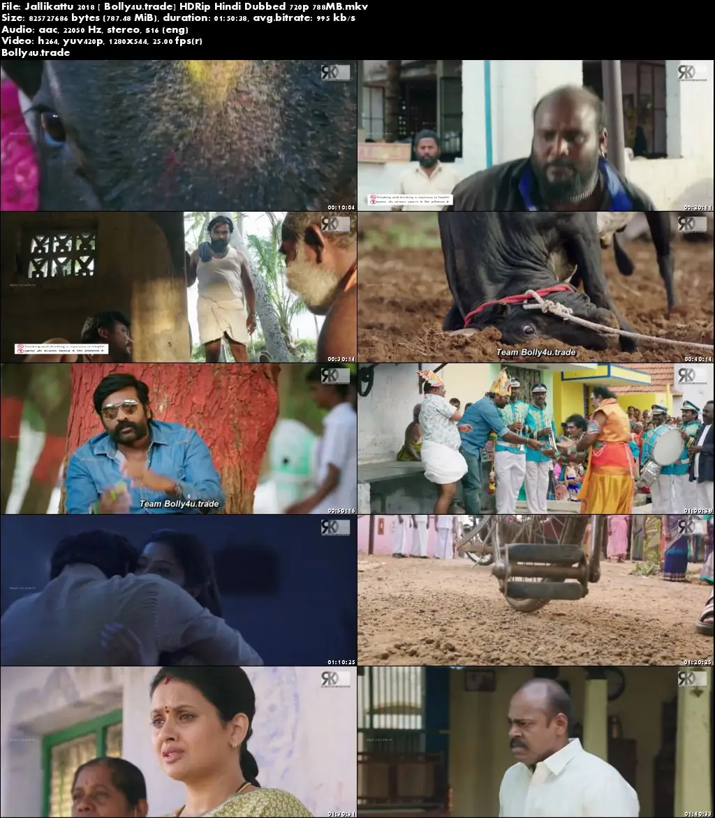 Jallikattu 2018 HDRip 750MB Hindi Dubbed 720p Download