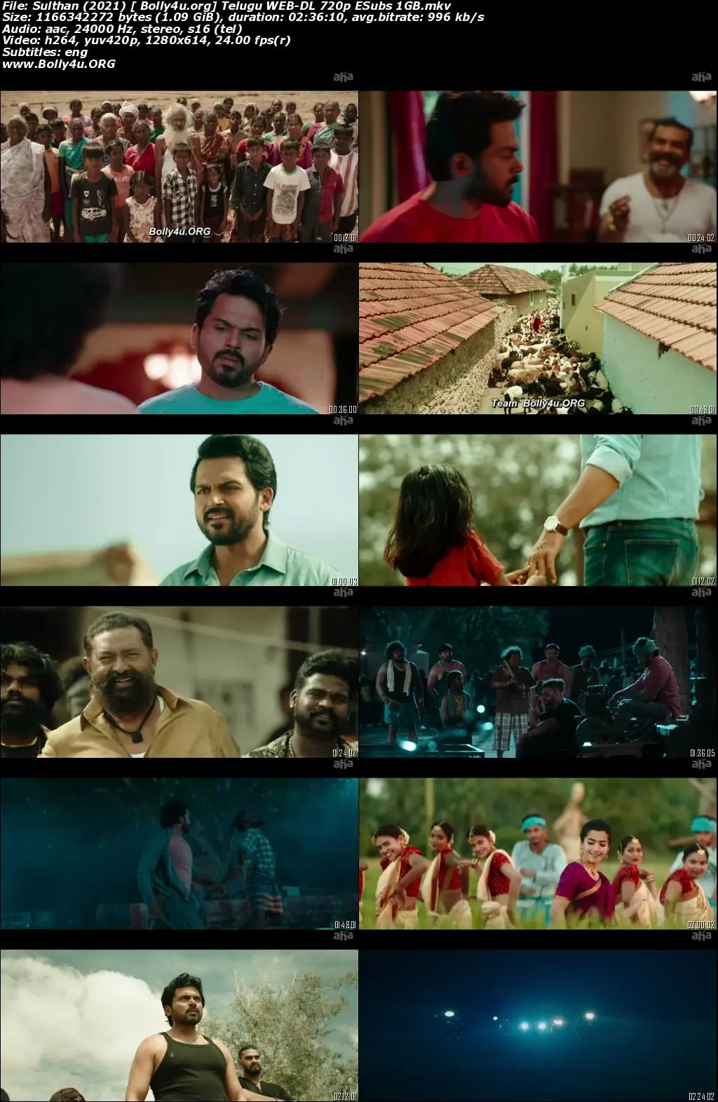 Sulthan 2021 WEB-DL 450Mb Telugu 480p ESubs Download