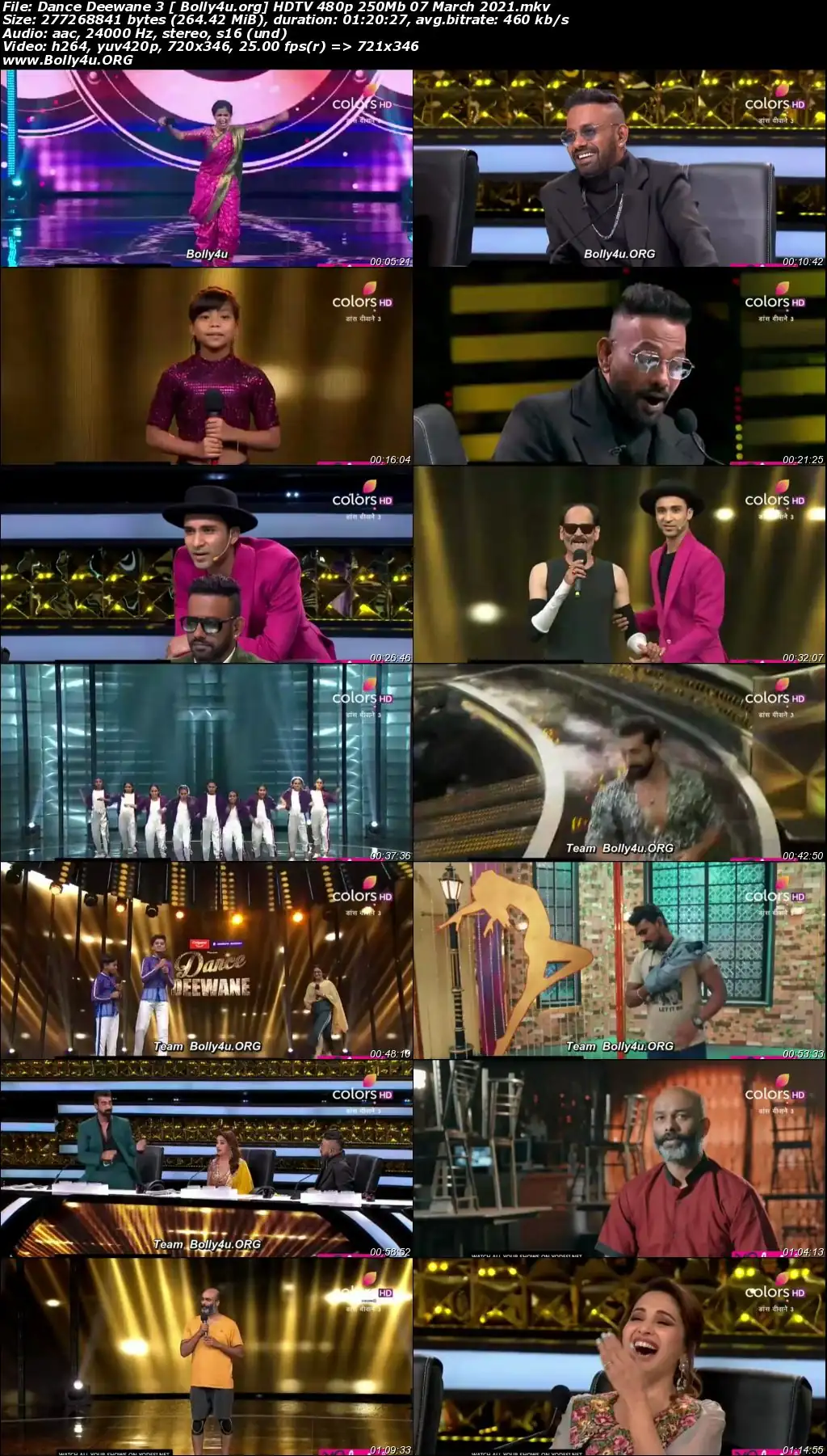 Dance Deewane 3 HDTV 480p 250Mb 07 March 2021 Download