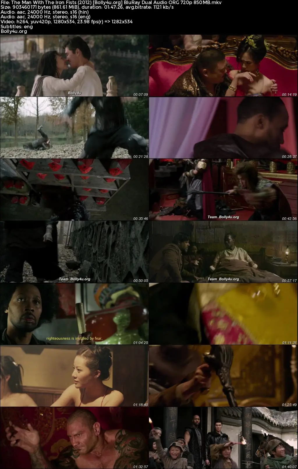 The Man With The Iron Fists 2012 BluRay Hindi Dual Audio ORG Full Movie Download 1080p  720p  480p