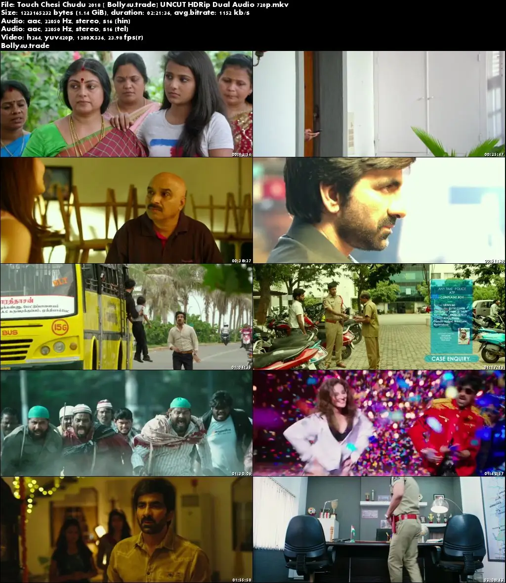 Touch Chesi Chudu 2018 HDRip UNCUT Hindi Dubbed Dual Audio 720p Download