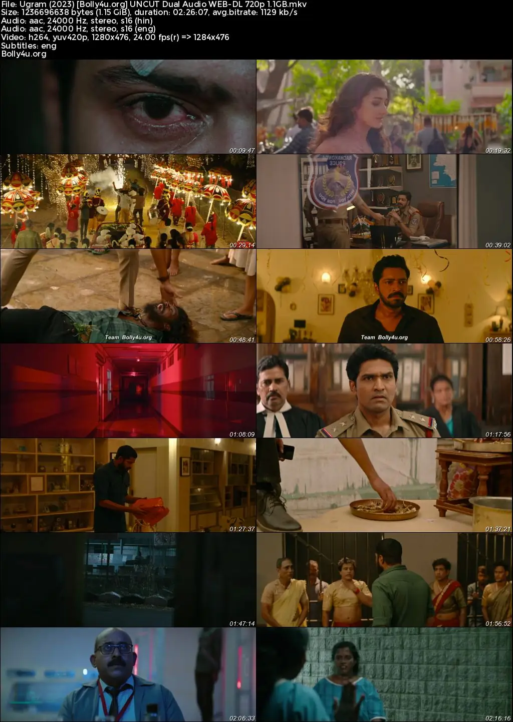 Ugram 2023 WEB-DL UNCUT Hindi Dual Audio ORG Full Movie Download 1080p  720p  480p