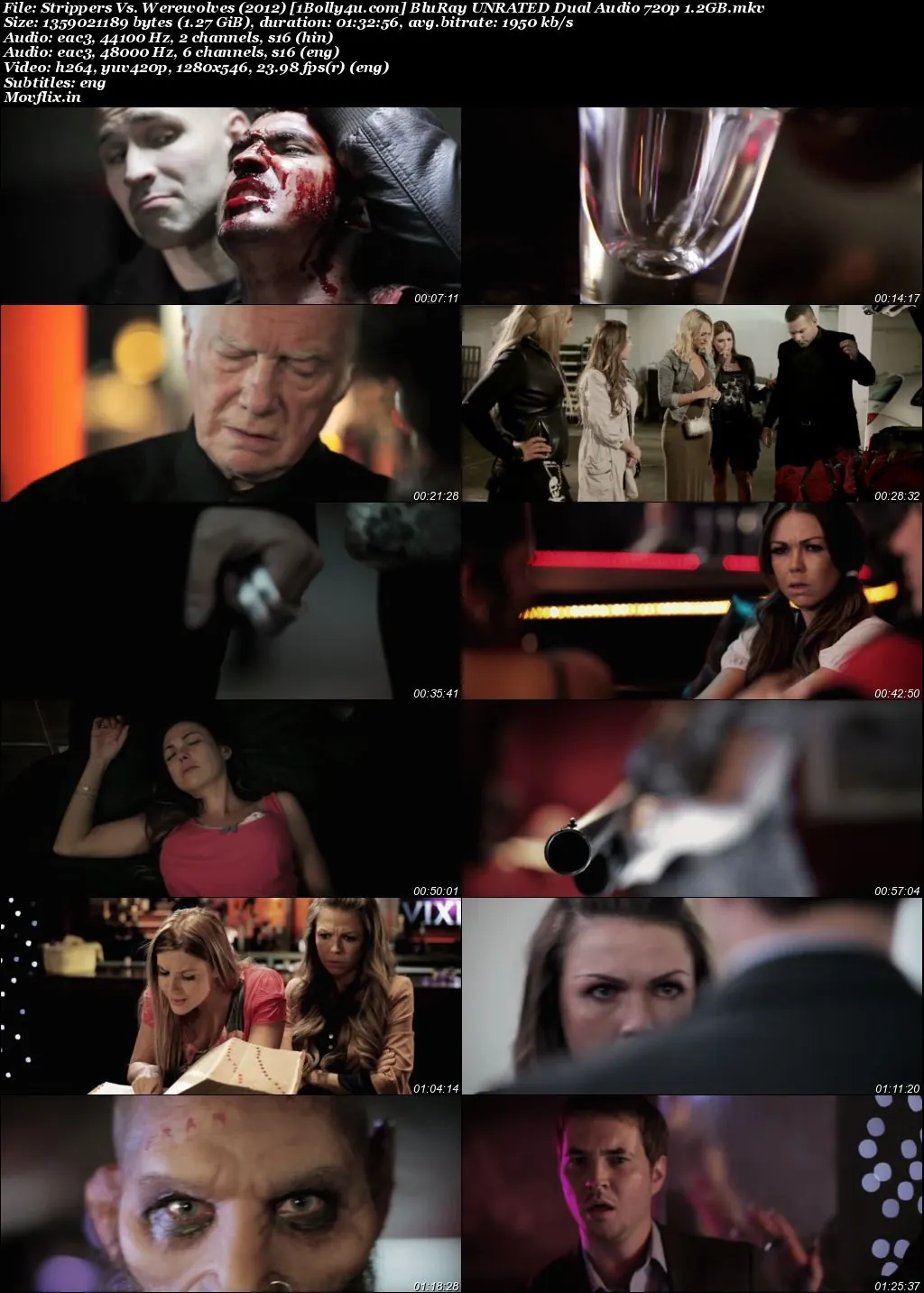 Strippers Vs Werewolves 2012 BluRay Hindi Dual Audio ORG Full Movie Download 720p  480p