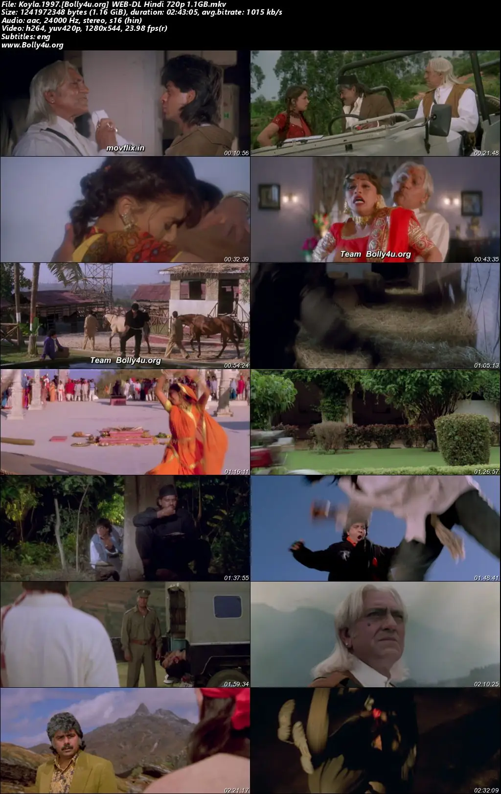 Koyla 1997 WEB-DL Hindi Full Movie Download 720p  480p