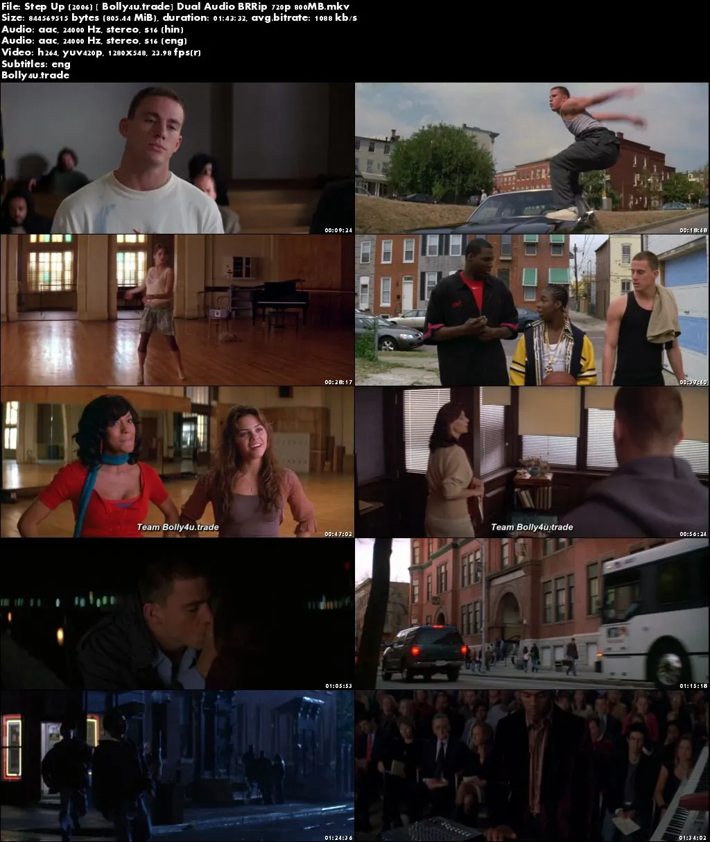 Step Up 2006 BRRip 800MB Hindi Dual Audio 720p Download