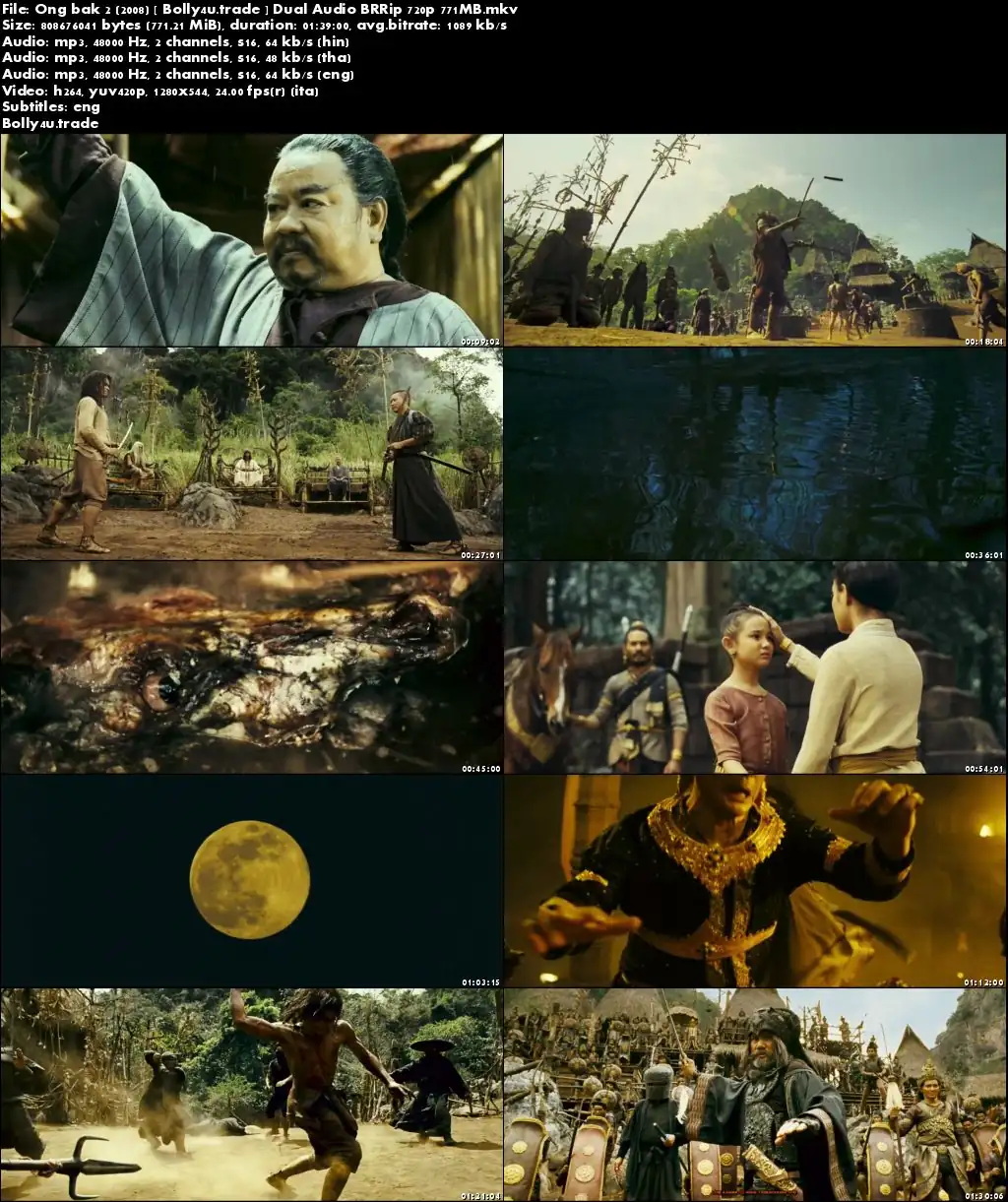 Ong bak 2 2008 BRRip 750Mb Hindi Dual Audio 720p Download