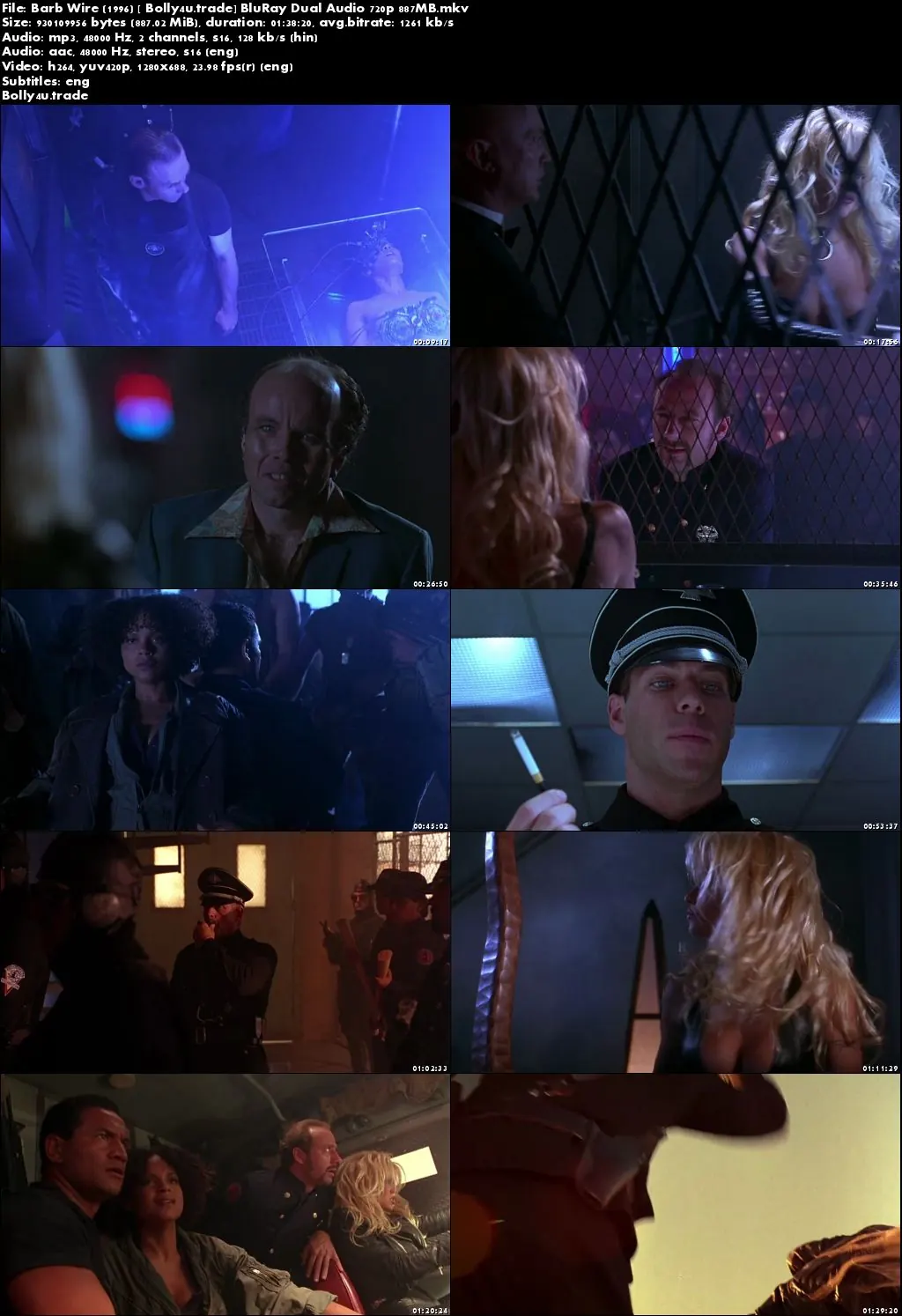 Barb Wire 1996 BluRay 850Mb Hindi Dual Audio 720p Download