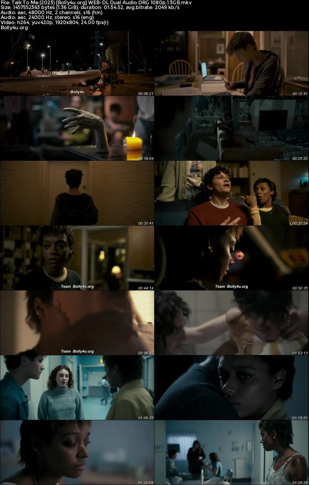 Talk To Me 2022 WEB-DL Hindi Dual Audio ORG Full Movie Download 1080p  720p  480p