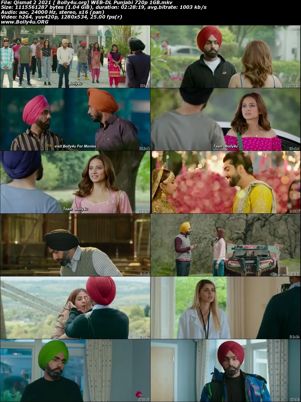 Qismat 2 2021 WEB-DL 450Mb Punjabi Movie Download 480p