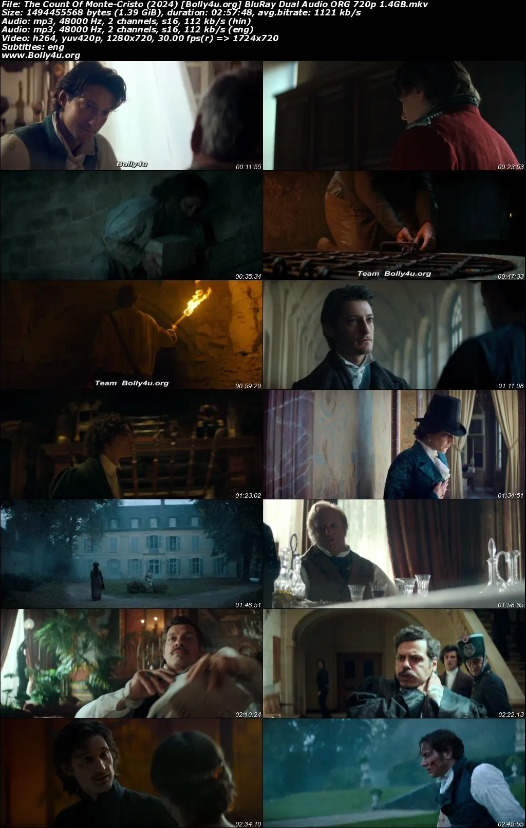 The Count Of Monte-Cristo 2024 BluRay Hindi Dual Audio ORG Full Movie Download 1080p  720p  480p