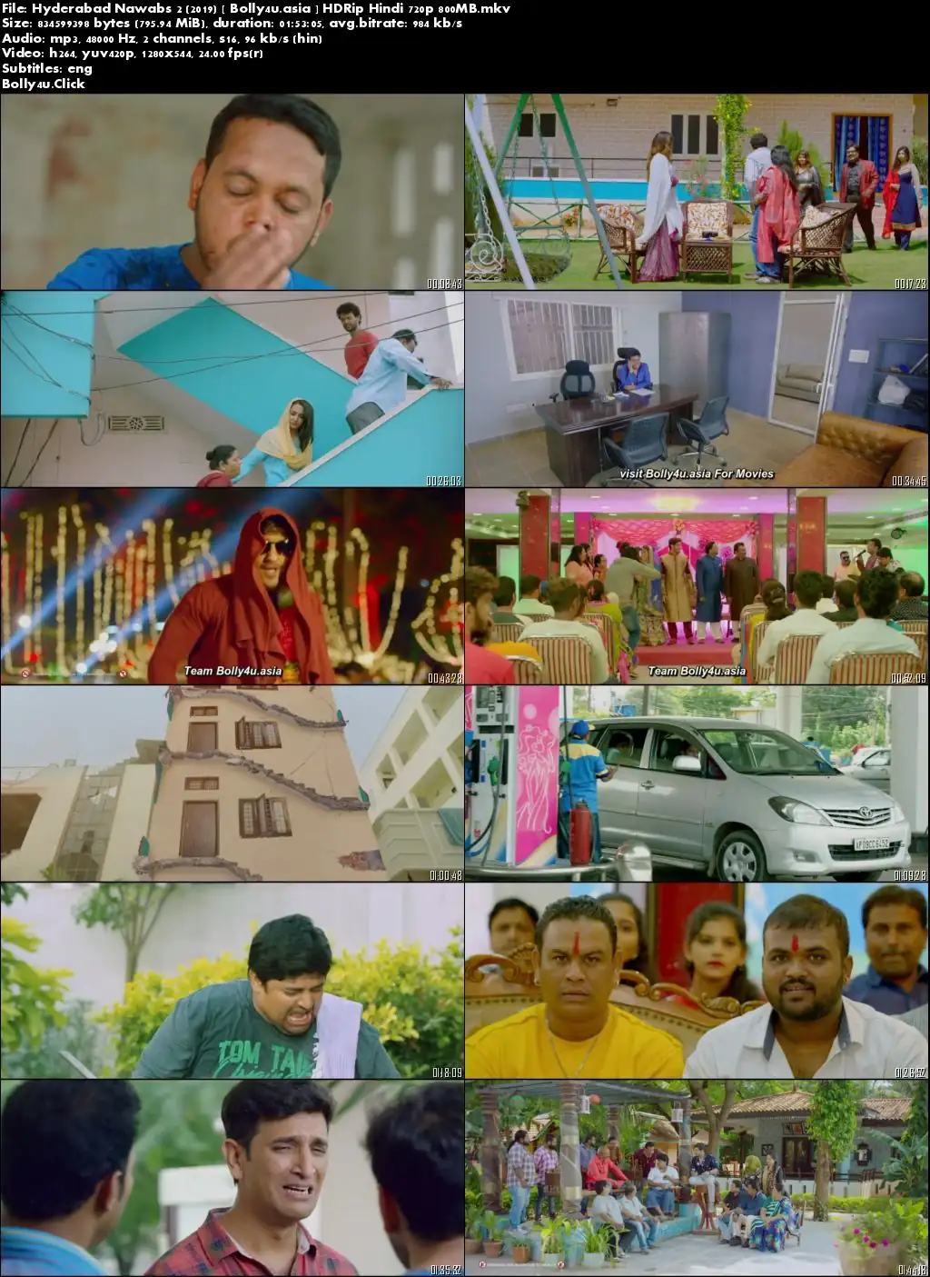 Hyderabad Nawabs 2 2019 HDRip 300MB Hindi 480p Download