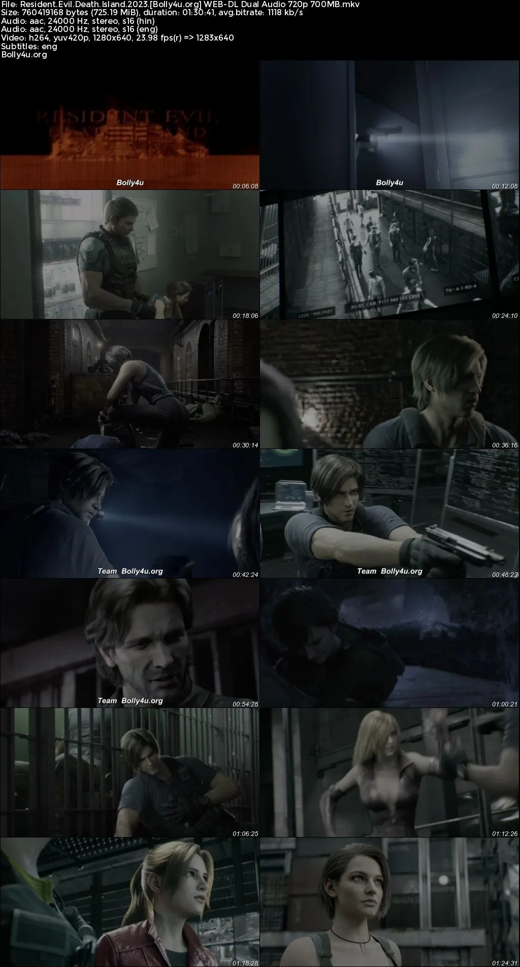 Resident Evil Death Island 2023 WEB-DL Hindi Dual Audio ORG Full Movie Download 1080p  720p  480p