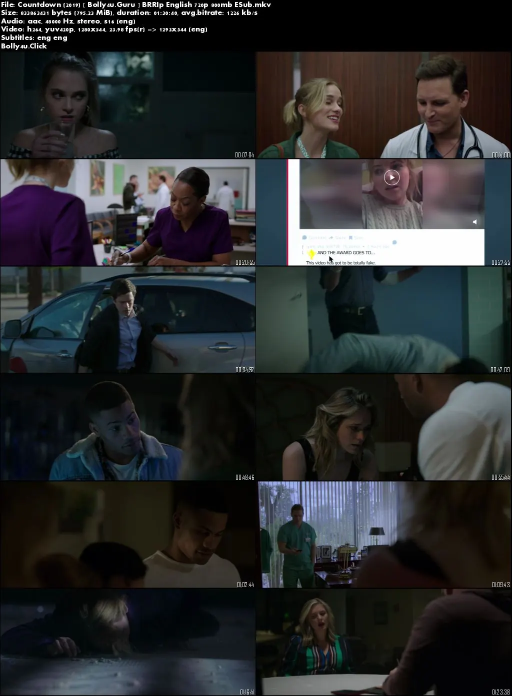 Countdown 2019 BRRip 300Mb English 480p ESub Download Countdown 2019 BRRip 300Mb English 480p ESub Download