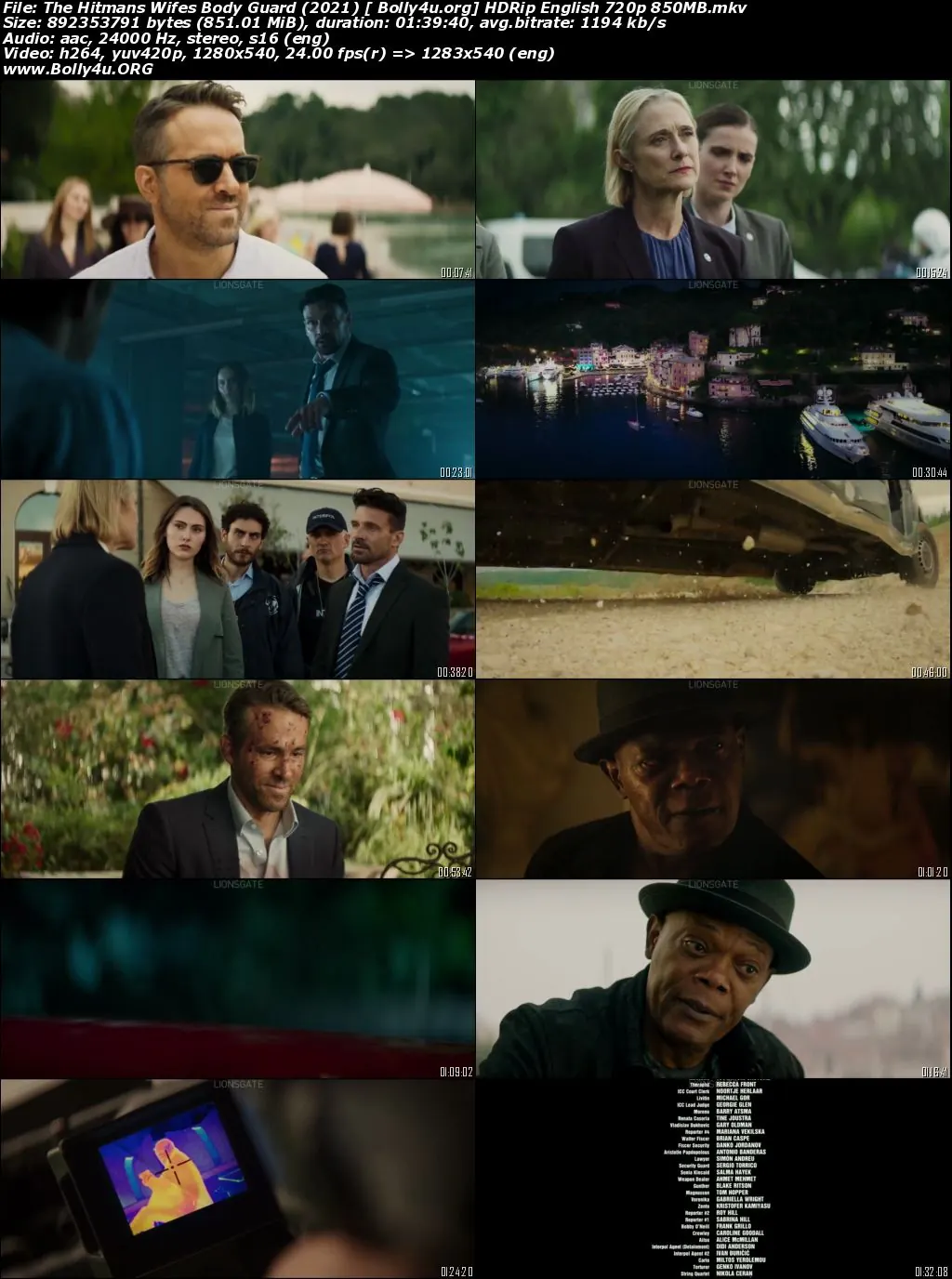 The Hitmans Wifes Body Guard 2021 HDRip 300Mb English 480p Download