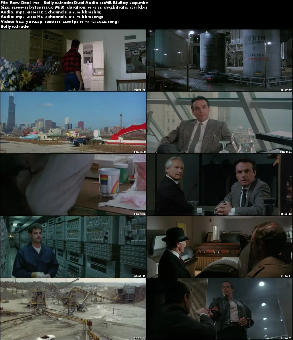 Raw Deal 1986 BluRay 900MB Hindi Dual Audio 720p Download