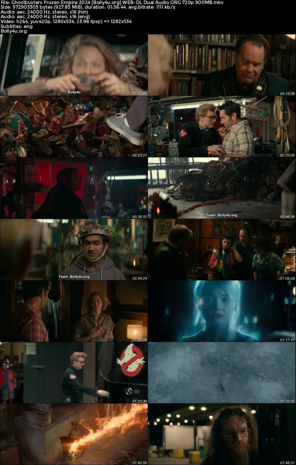 Ghostbusters Frozen Empire 2024 WEB-DL Hindi Dual Audio ORG Full Movie Download 1080p  720p  480p