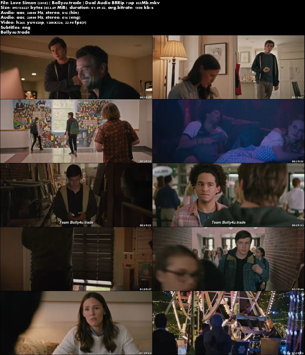 Love Simon 2018 BRRip 350MB Hindi Dual Audio 480p Download