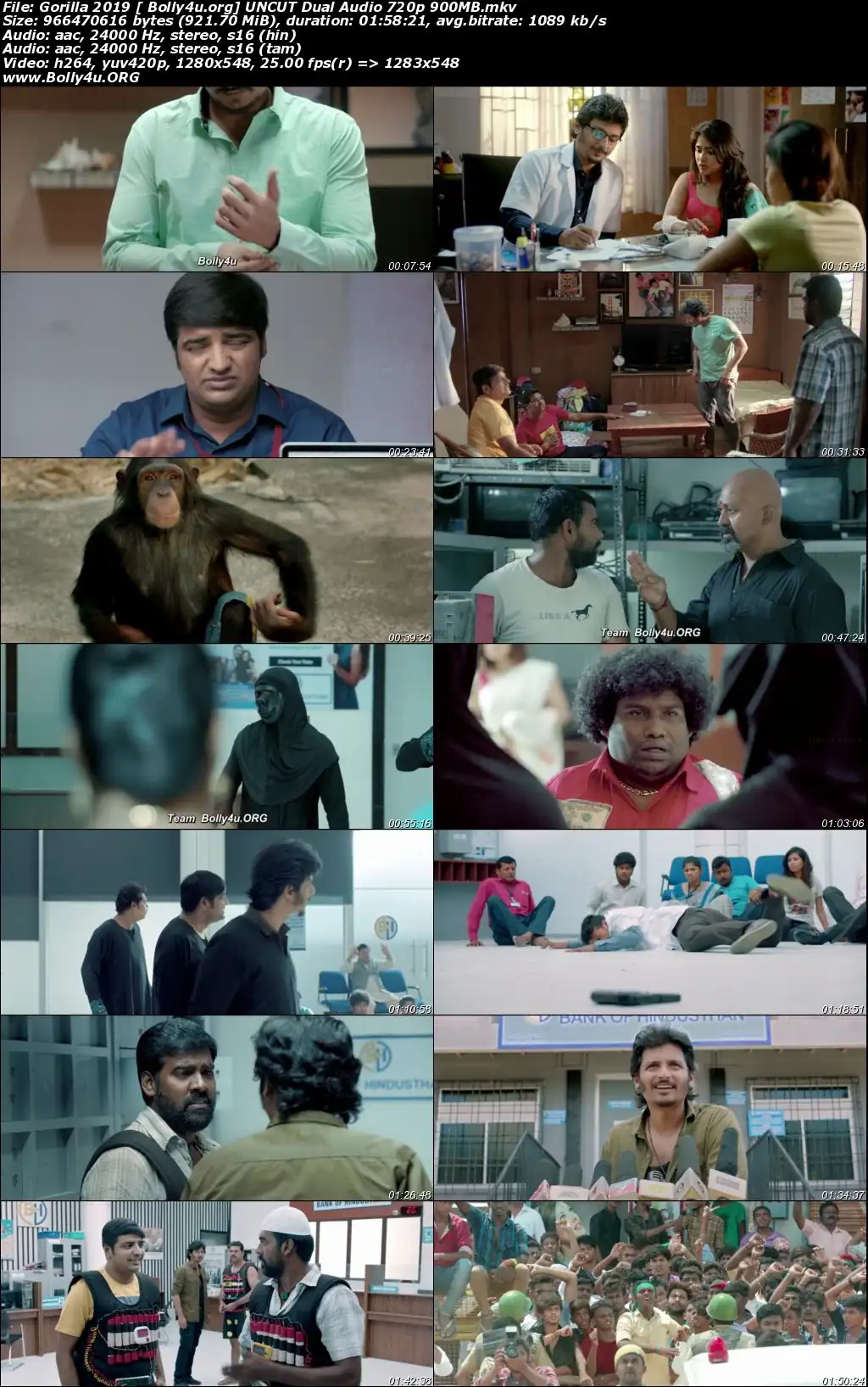 Gorilla 2019 WEB-DL 900Mb UNCUT Hindi Dual Audio 720p Download