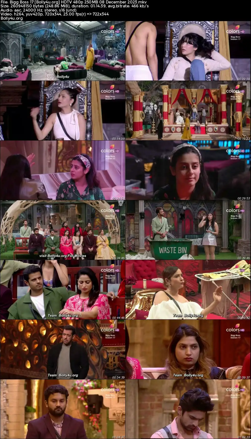 Bigg Boss 17 HDTV 480p 250MB 08 December 2023 Download